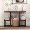 Costway Rustic TV Console Table for 50" TVs Industrial Sofa Table with Open Storage Shelves Rustic Brown